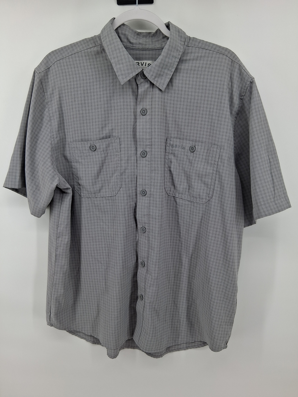 Orvis Gray Short-Sleeve Button-Down Shirt